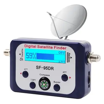 Satelit Signál Finder Digitálny Sat Meter na Jedlo Siete Digitálny Satelitný Prijímač pre Podsvietený LCD Displej Žiadne Externé