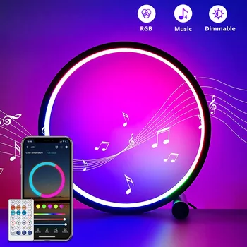 Smart RGB LED Nočné Svetlo technológie Bluetooth Ovládanie Hudby APP Atmosféru Stolná Lampa pre Hranie hier, Izba Spálňa Posteli Ploche Dekorácie