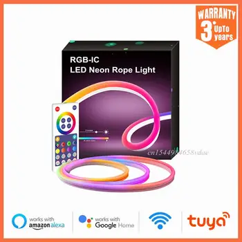 XIAO LED Neon Pásy,Tuya Smart WiFi Vodotesný Flexibilný Cuttable RGB Svetelný Pás s Hudbou, Rytmom Práce s Alexa,Domovská stránka Google